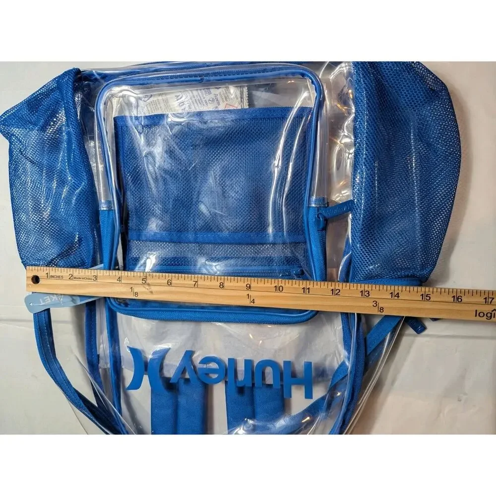 Hurley Clear See Through Backpack With Bottle Pocket Fits 15